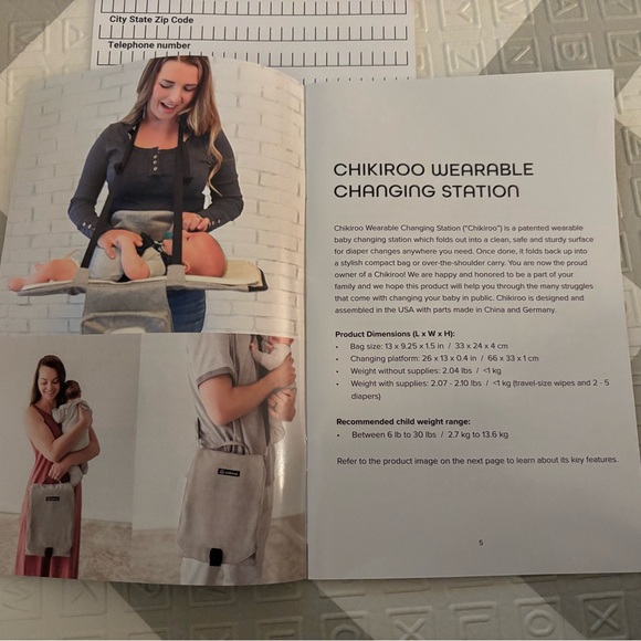 Chikiroobaby Wearable Baby Changing Station - Picture 2 of 6